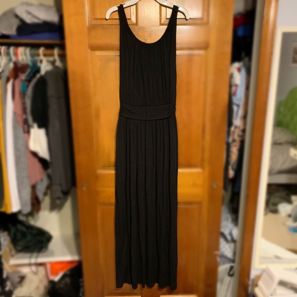 FRANCESCAS Black Maxi Dress long tank top dress floor length flowy loose scoop - Picture 6 of 10